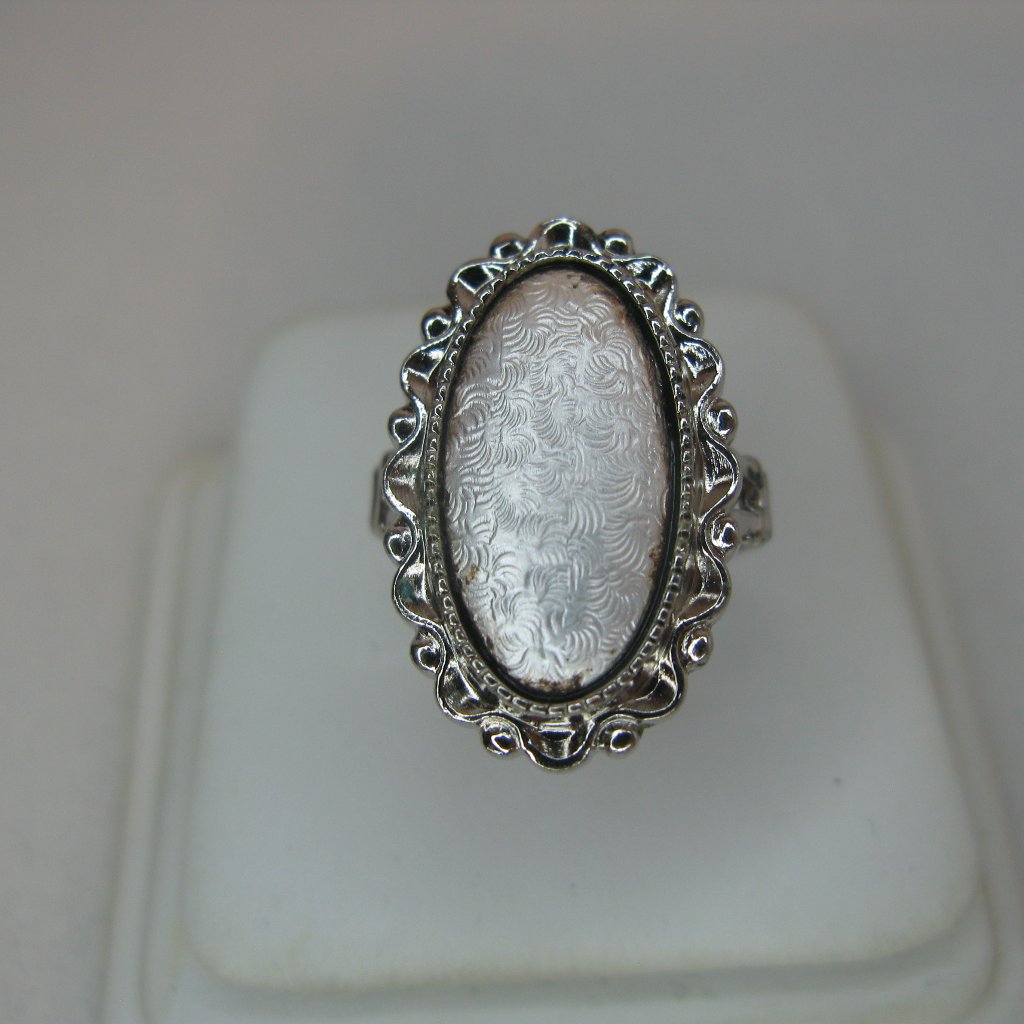 Espo Enamel On Copper Hge Oval Ring Size 5.5